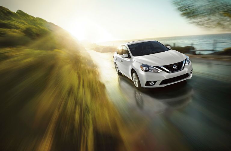 2017 Sentra rounding a curve