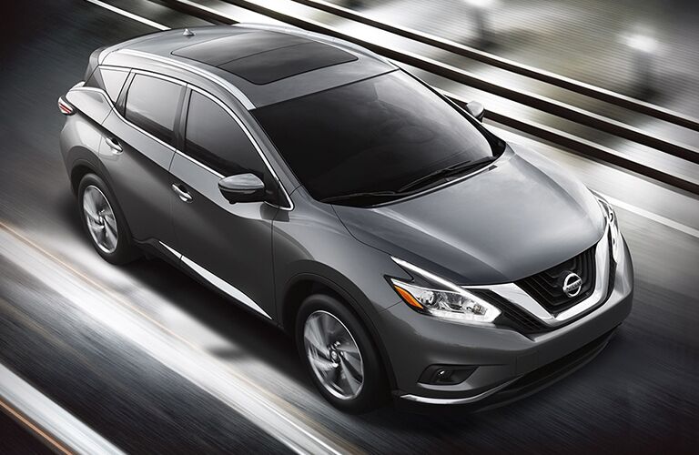 front and side view of gray 2018 nissan murano