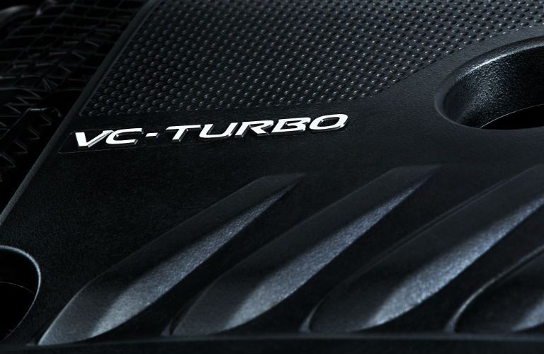 A photo of the engine cover on the turbocharged engine of the 2020 Altima.