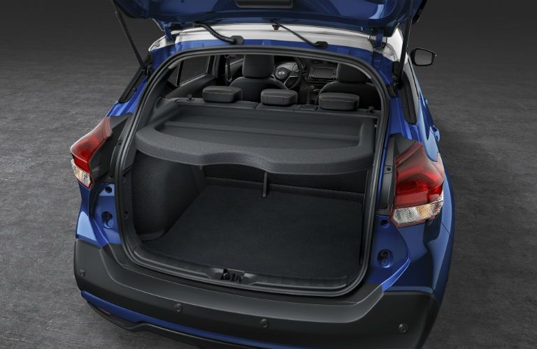 A photo of the cargo area in the 2020 Kicks.