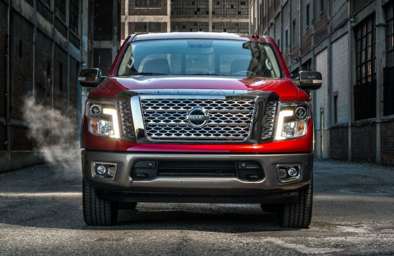 front view of nissan titan mesh grille