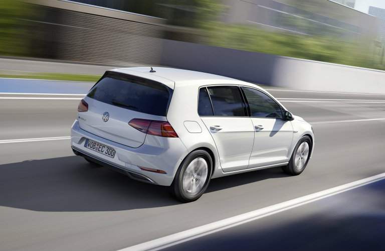 2017 Volkswagen e-Golf on the highway