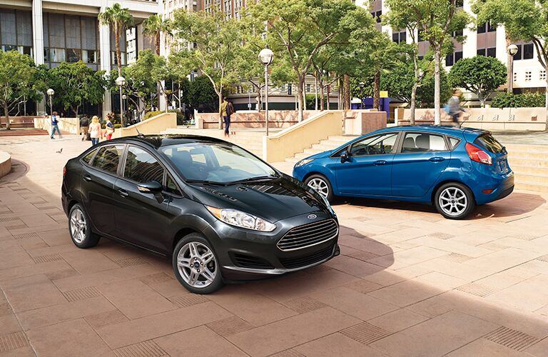 Black and blue 2018 Ford Fiesta models