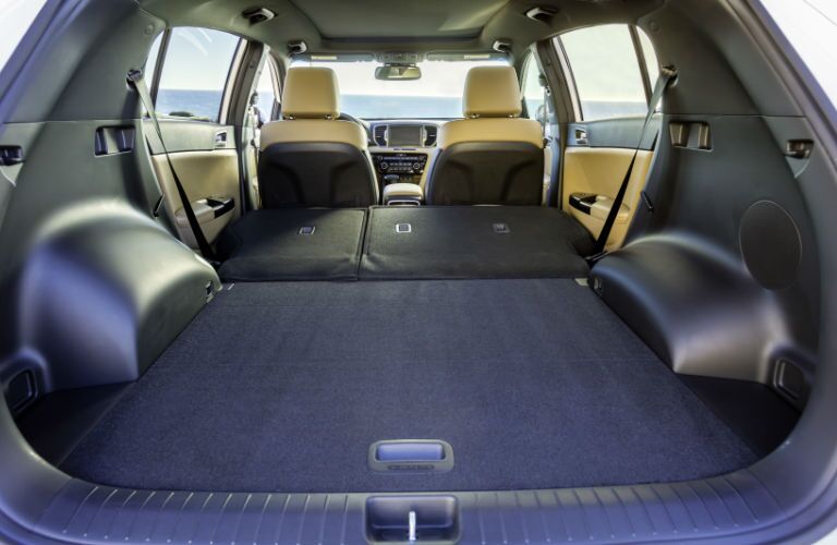 Interior view of cargo area in 2018 Kia Sportage