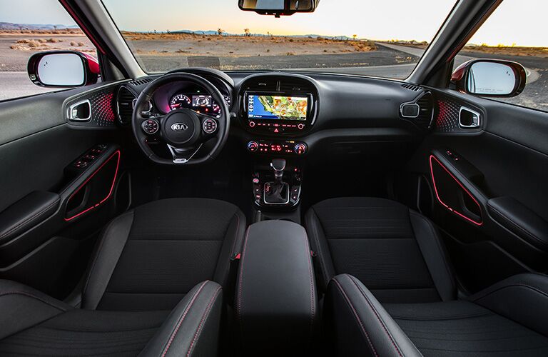 Front dash in the 2020 Kia Soul
