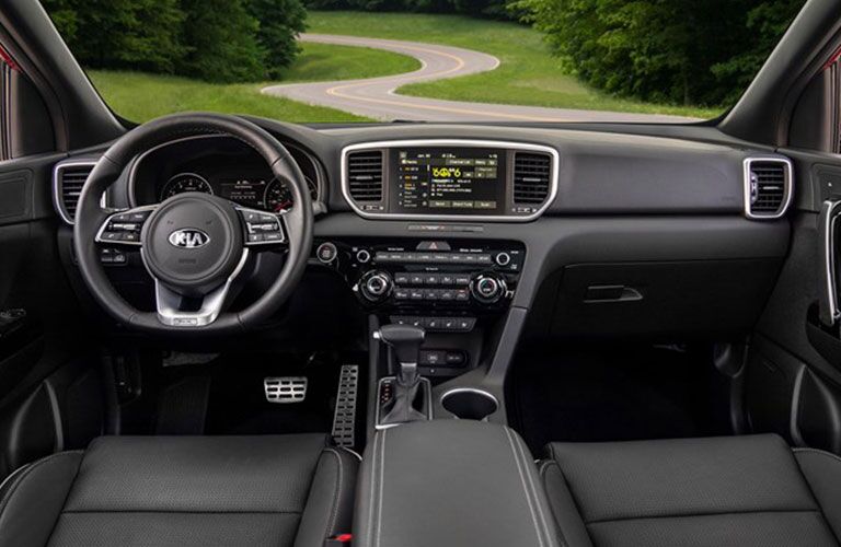 Front dash of the 2020 Kia Sportage
