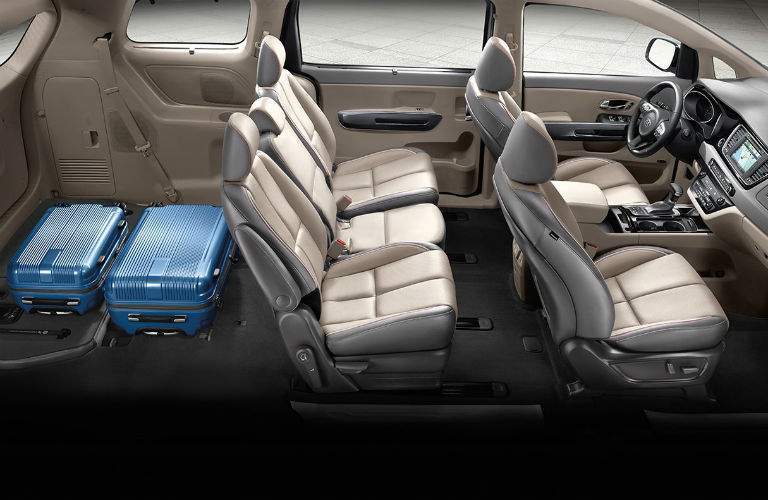 2018 Kia Sedona with third-row seats collapsed