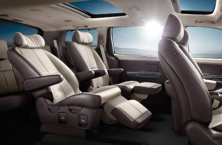 First class lounge seats in second row of 2018 Kia Sedona