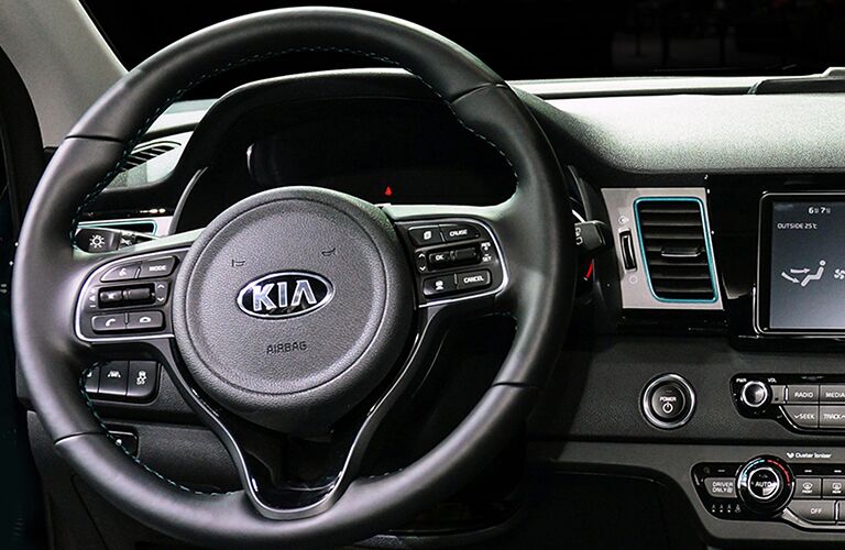 Steering wheel of the 2019 Kia Niro