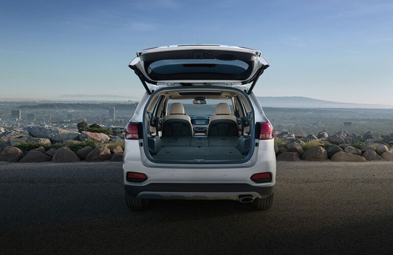 2020 Kia Sorento with open liftgate and expansive cargo space