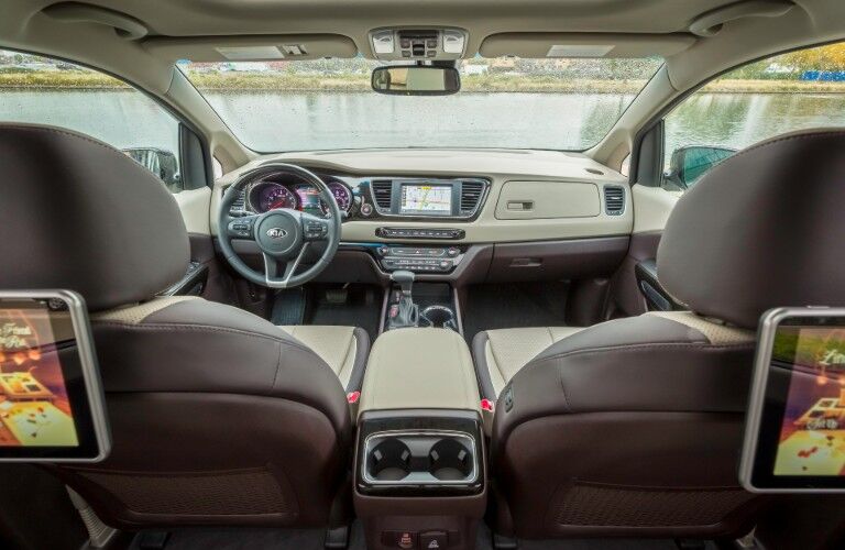 Front dash of the 2020 Kia Sedona