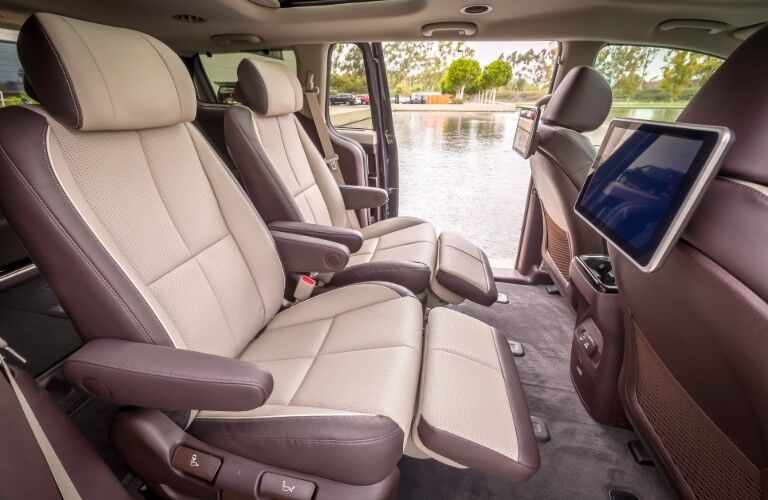 Second-row captain chairs in the 2020 Kia Sedona
