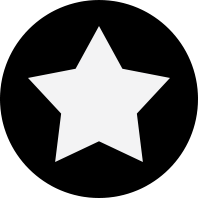 Black circle icon of a star