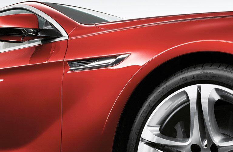 side view of a red 2017 BMW 6 Series