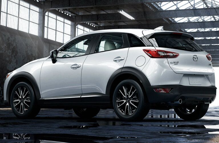 rear design on the 2016 mazda cx-3 in white