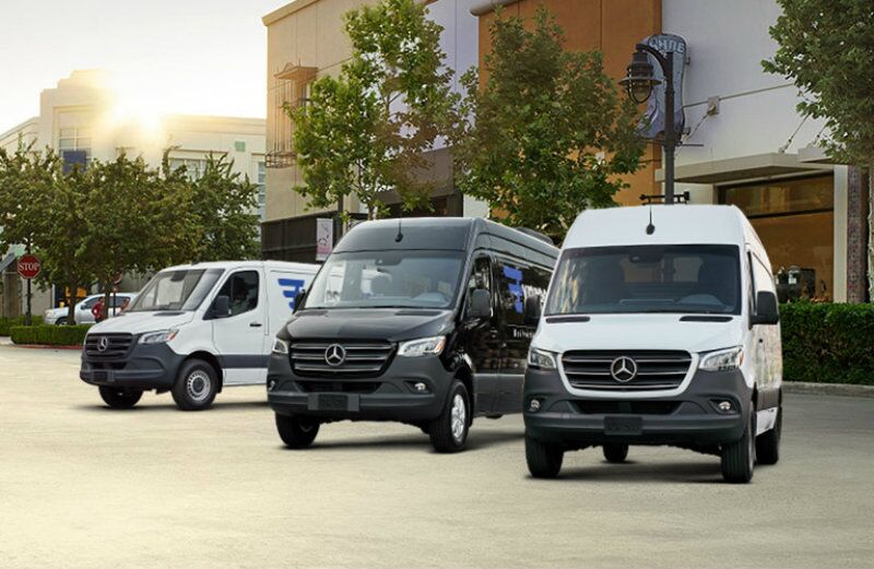 three 2019 Mercedes-Benz Sprinter Crew Vans