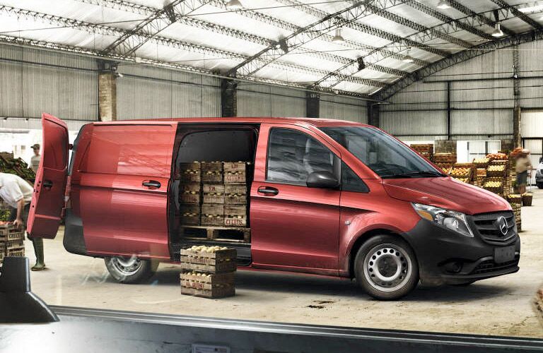Red 2017 Mercedes-Benz Metris WORKER