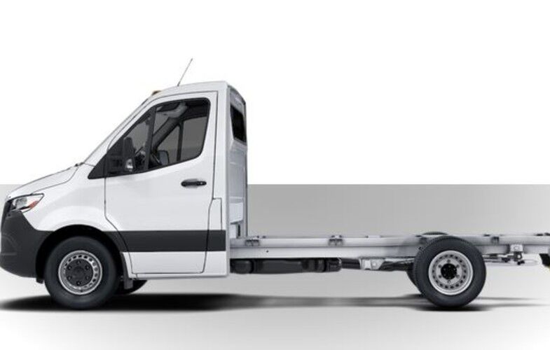 2019 Mercedes-Benz Sprinter Cab Chassis side view on white