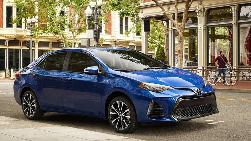 Image of a blue 2019 Toyota Corolla