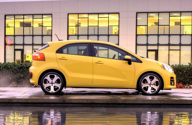 2016 Kia Rio 5-Door Side View Yellow