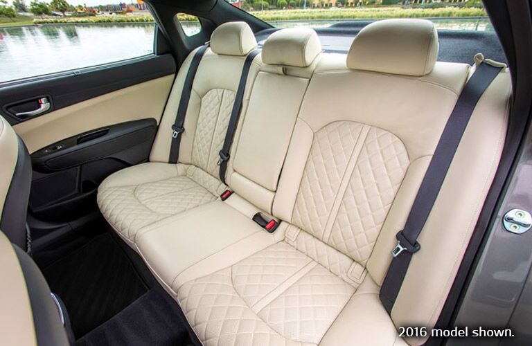 2017 kia optima nappa leather interior rear seats