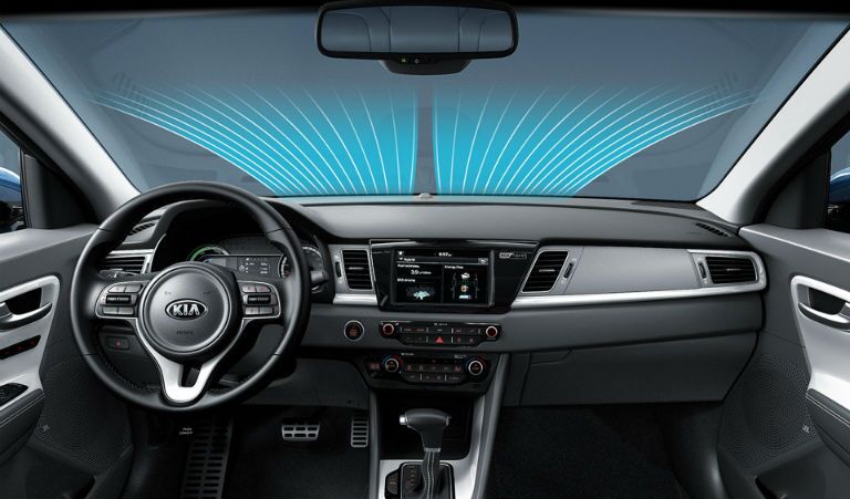 2017 kia niro interior dashboard touchscreen steering wheel