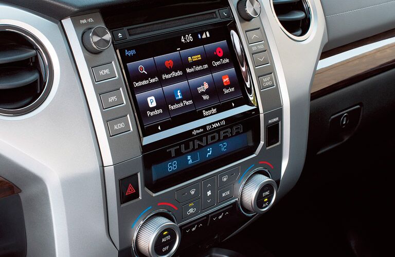 Entune infotainment system inside 2017 Toyota Tundra