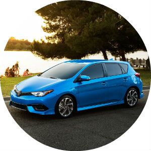 blue 2017 Toyota Corolla iM side profile