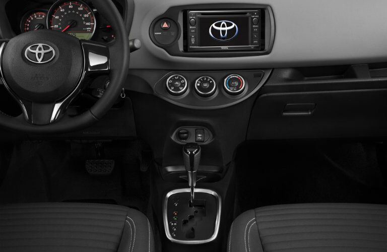 Front dash of 2017 Toyota Yaris