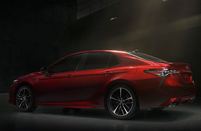 red 2018 Toyota Camry side profile