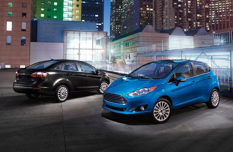 Black and Blue Ford Fiesta