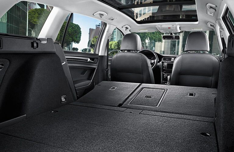 2016 VW Golf SportWagen with back seats collapsed