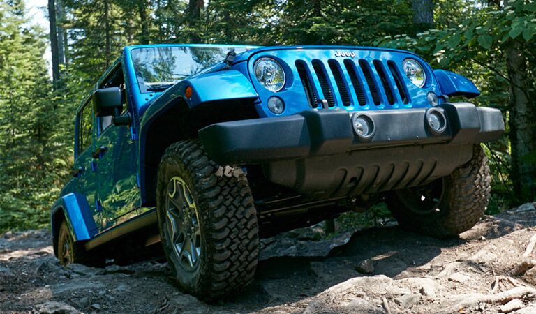 2016 Jeep Wrangler Unlimited in bright blue