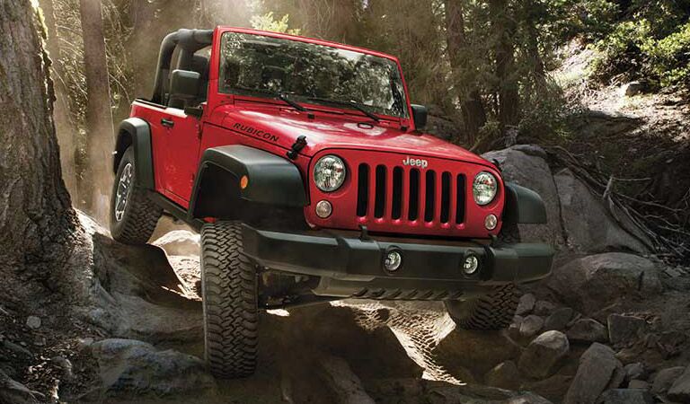 2016 Jeep Wrangler in the woods