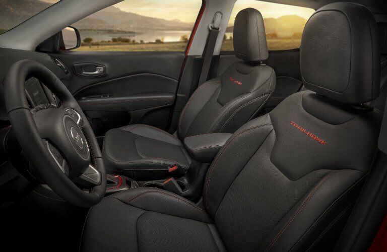front seating of the 2017 Jeep Compass Trailhawk trim