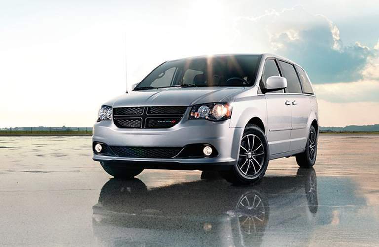 2017 Dodge Grand Caravan parked dramatically on a parking lot