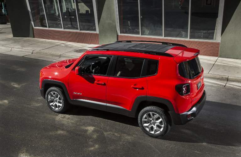 red 2018 Jeep Renegade, side view