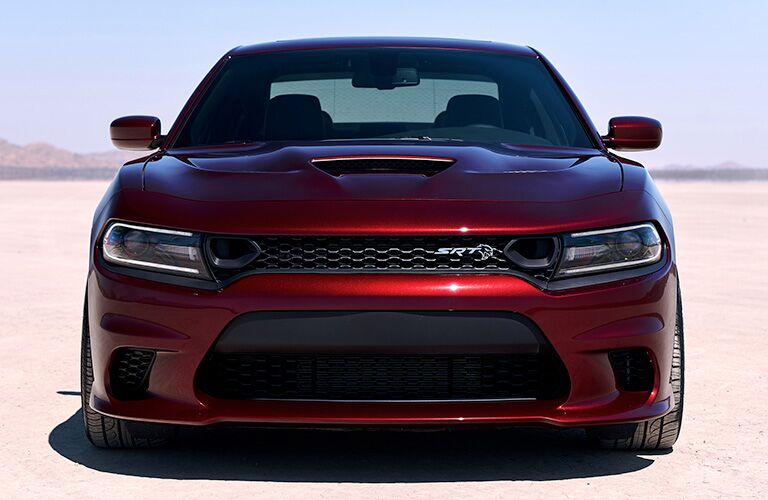 Front of red 2019 Dodge Charger