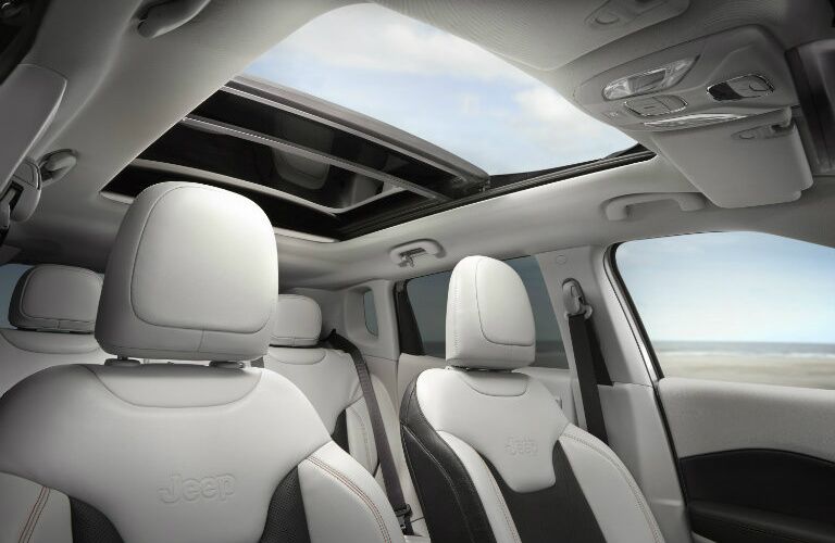 sunroof and seating of the 2019 Jeep Compass