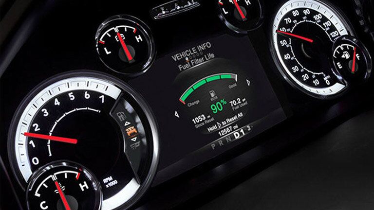 info screen in the 2016 Ram 2500