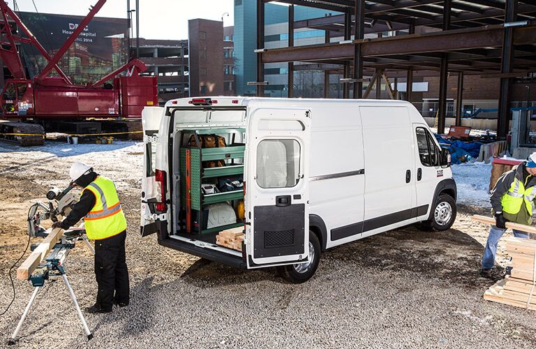2017 Ram ProMaster Cargo Van parked in a worksite