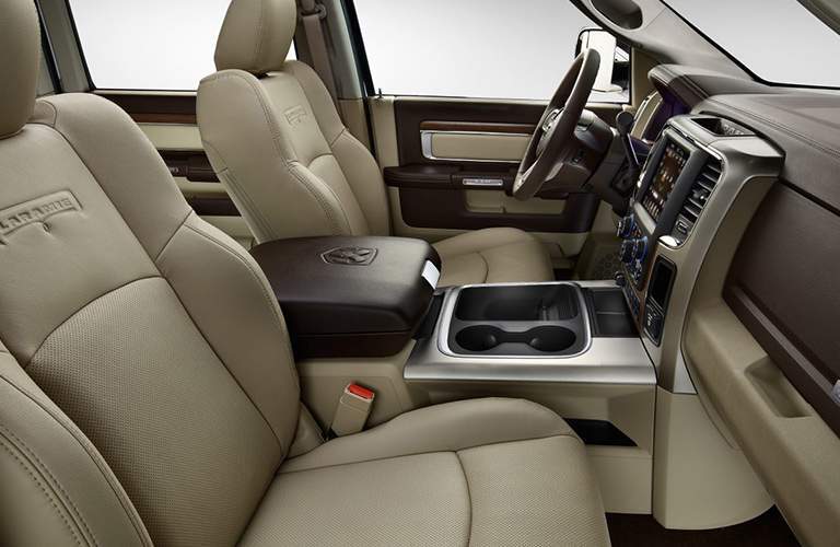 front seats of an elite model of the 2018 Ram 3500