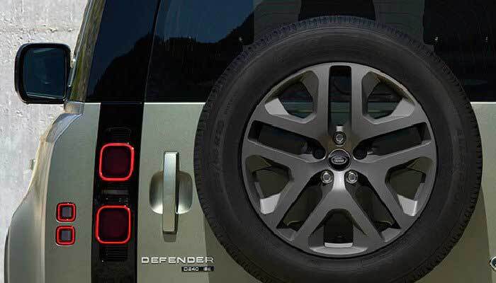Land Rover Defender rear gate detail