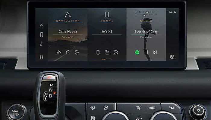 Land Rover Defender information display