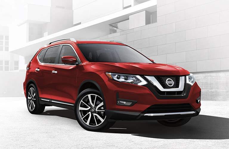 red 2017 Nissan Rogue exterior front side