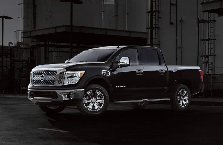black 2017 Nissan Titan exterior side
