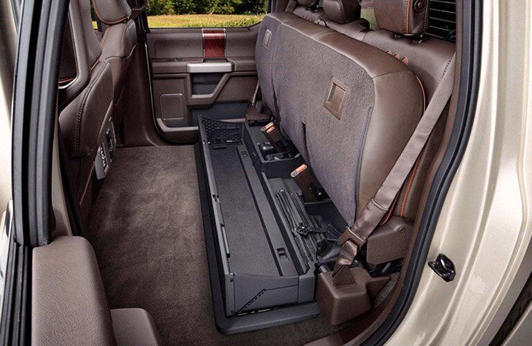 2017 F-250 under seat cargo storage