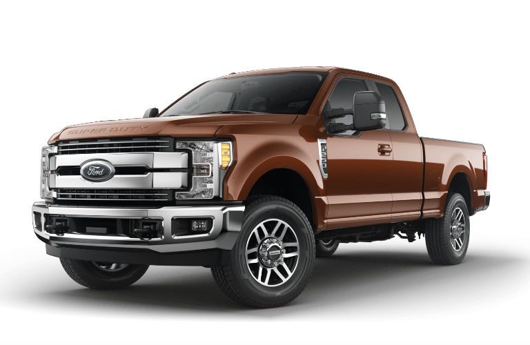 Brown 2017 Ford F-250 Super Duty Lariat model