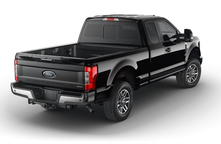 Black 2017 Ford F-250 Super Duty Lariat model