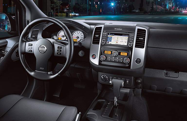 2018 Nissan Frontier Front Cabin at Night